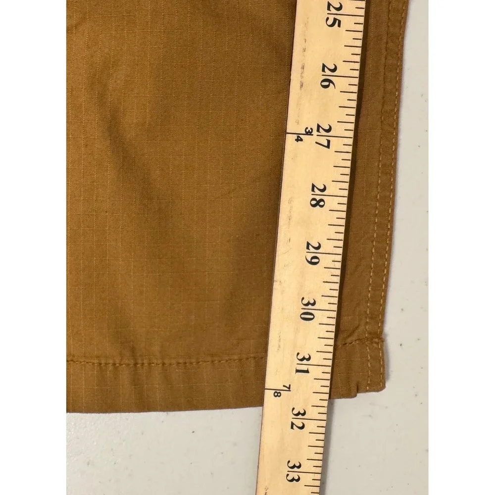 Mutual Weave Cargo Pants Men 36x32 Brown Relaxed Taper Ripstop Cotton UtilityNEW